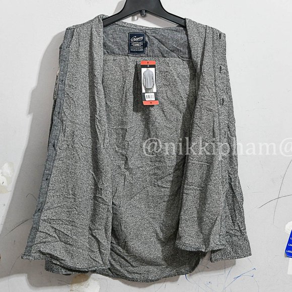NWT Grayers Men's Heritage Flannel Long Sleeve  in Gray - Picture 4 of 8